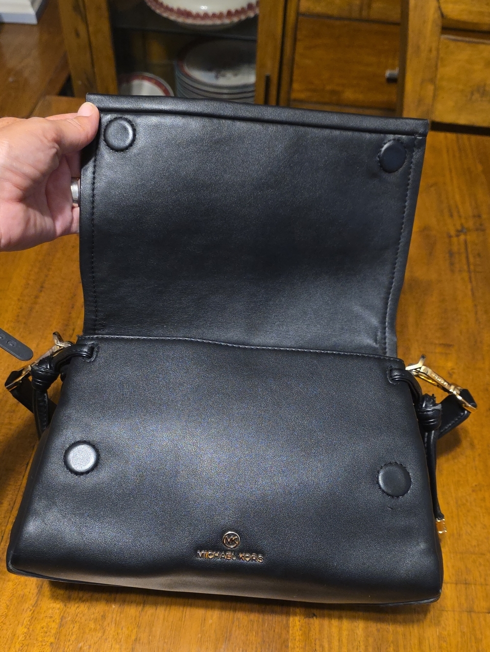Michael Kors Black Leather Shoulder Bag - Picture 14 of 16